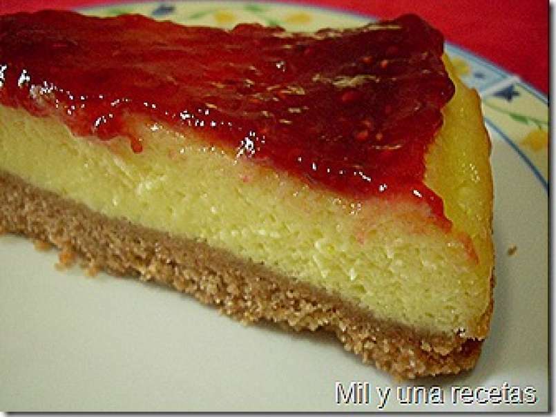 Cheesecake con mermelada de frambuesa, foto 1