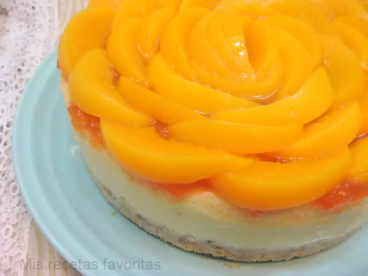 Cheesecake cremoso con melocotones - foto 5