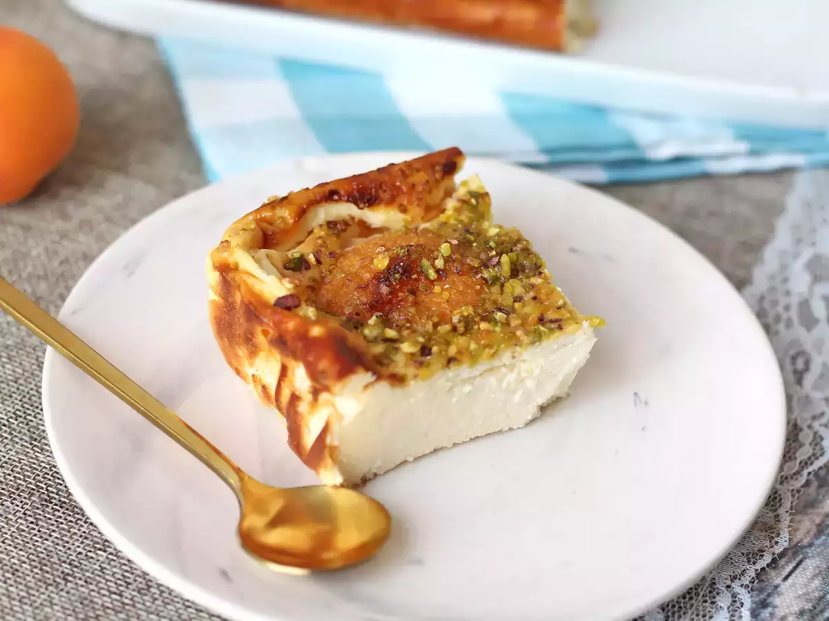 Cheesecake de albaricoques cremoso y afrutado - foto 3