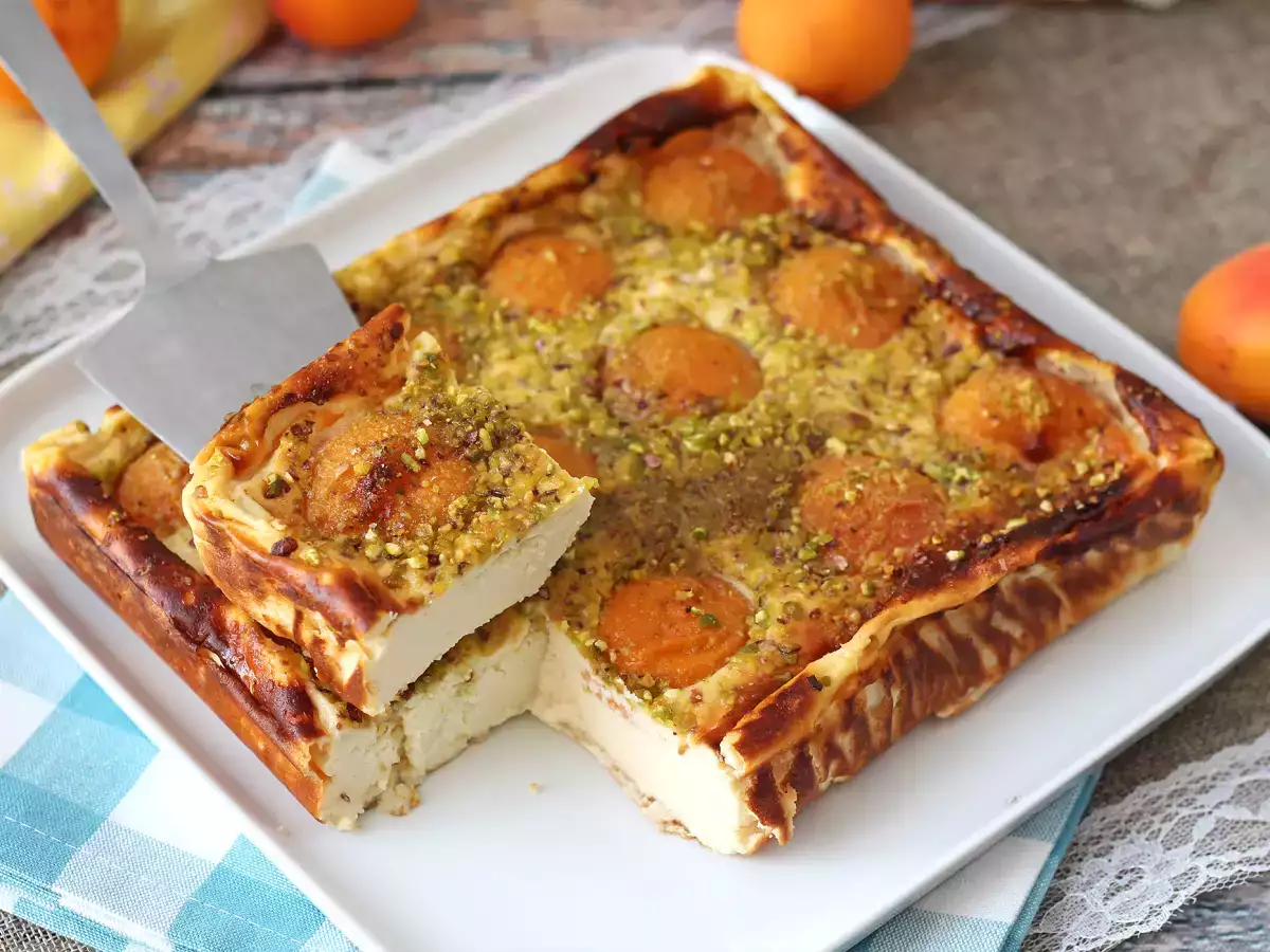 Cheesecake de albaricoques cremoso y afrutado - foto 4