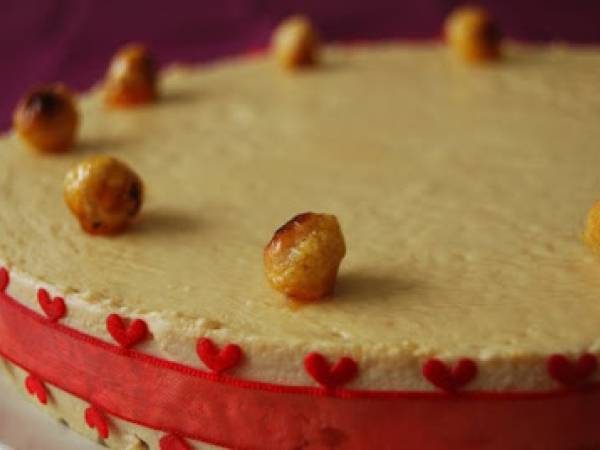 Cheesecake de avellanas caramelizadas