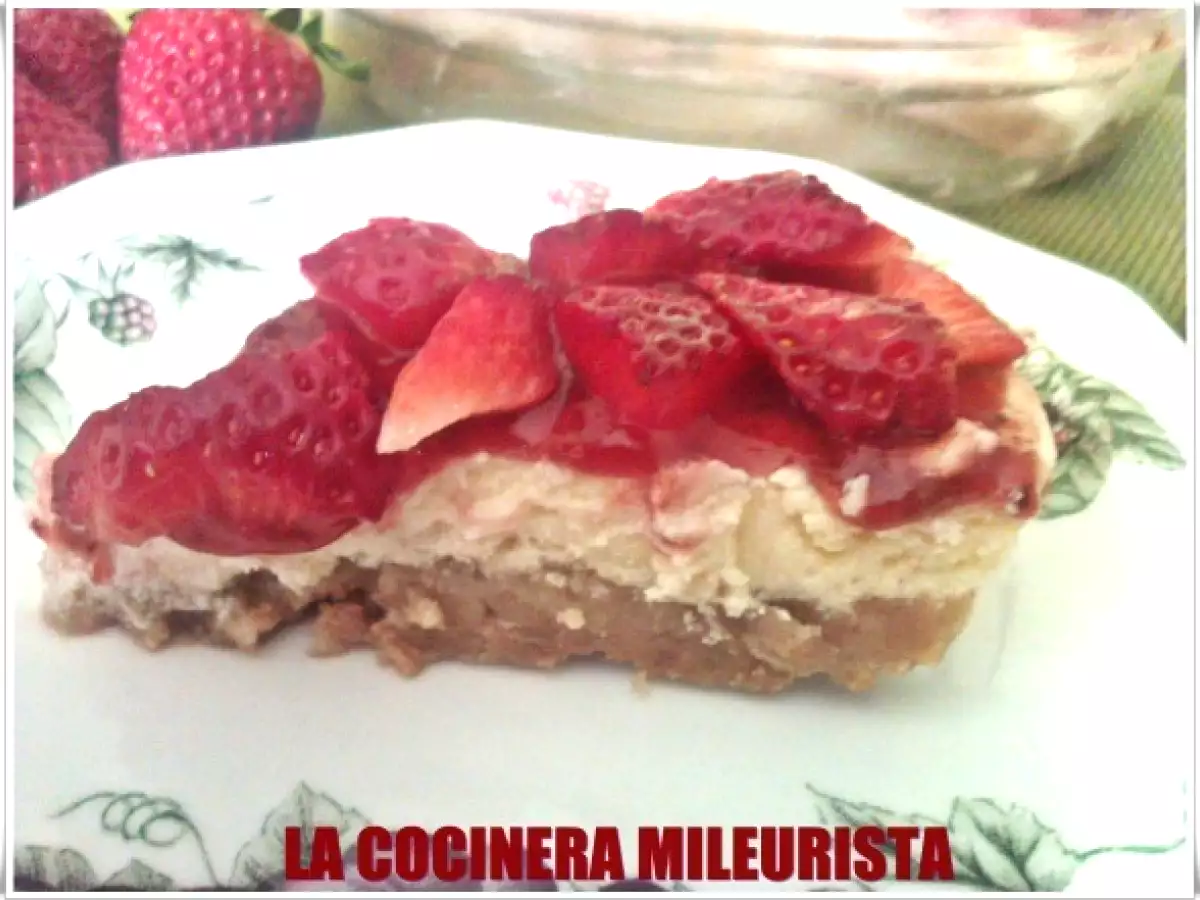 Cheesecake de fresa microondas - foto 3