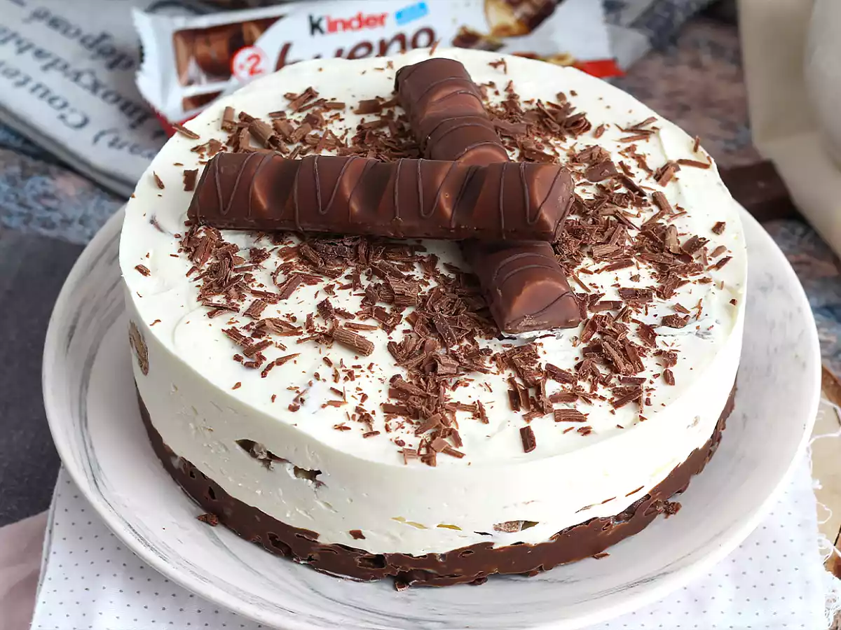 Cheesecake de Kinder Bueno sin horno - foto 4