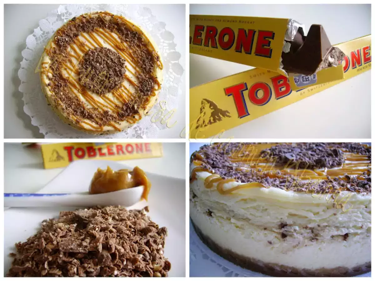 Cheesse cake con Toblerone y dulce de leche