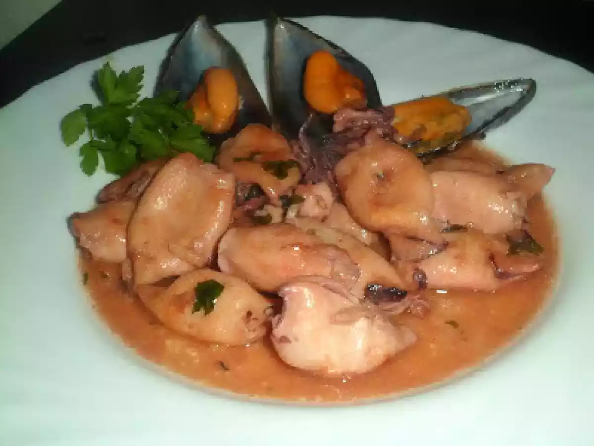 Chipirones con salsa de cerveza