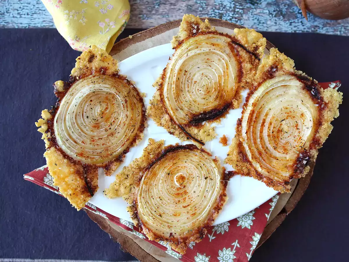 Chips caseras crujientes de cebolla y parmesano - foto 6