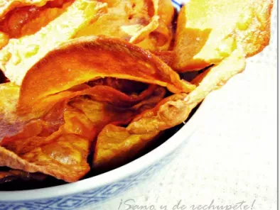 Chips de batata o boniato (Sweet potato chips)