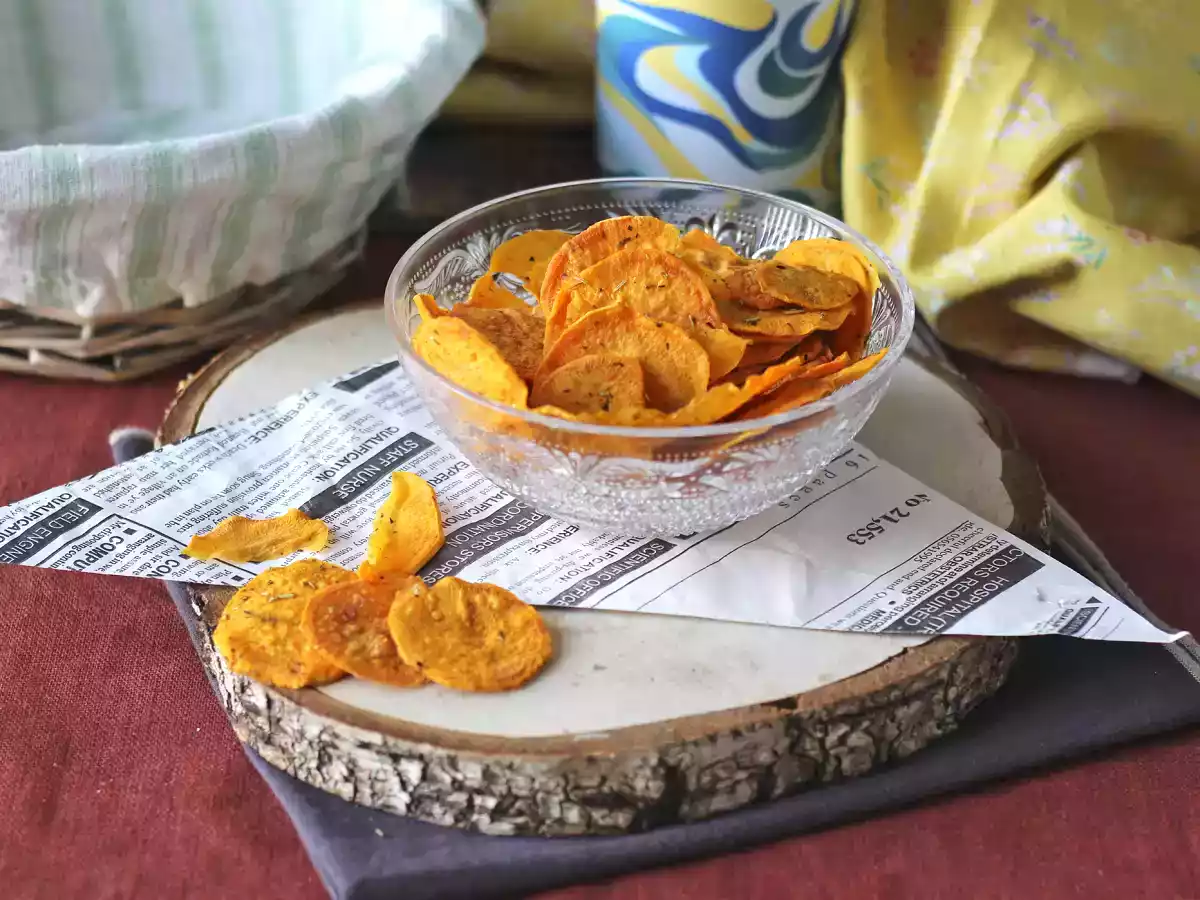 Chips de boniato al microondas - foto 3