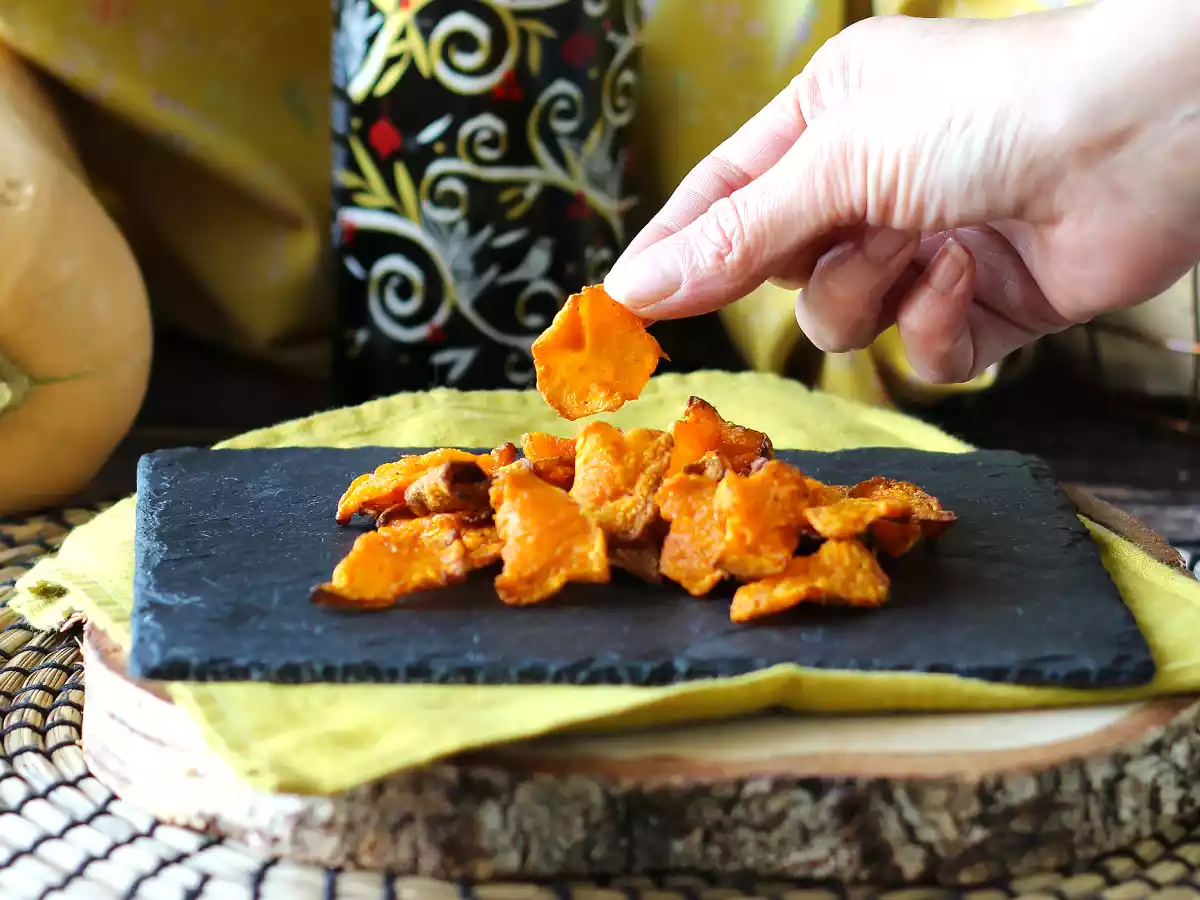 Chips de calabaza en freidora de aire - foto 3
