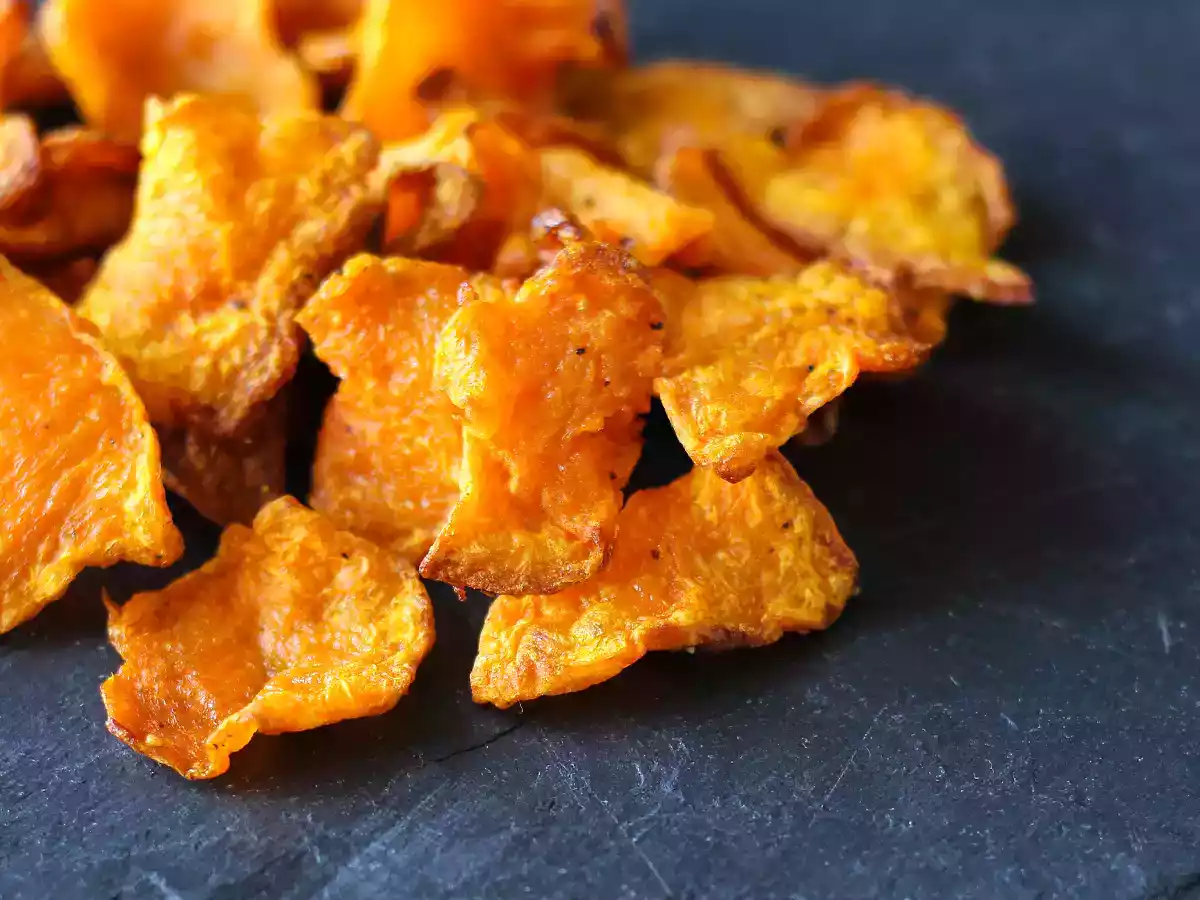 Chips de calabaza en freidora de aire - foto 4