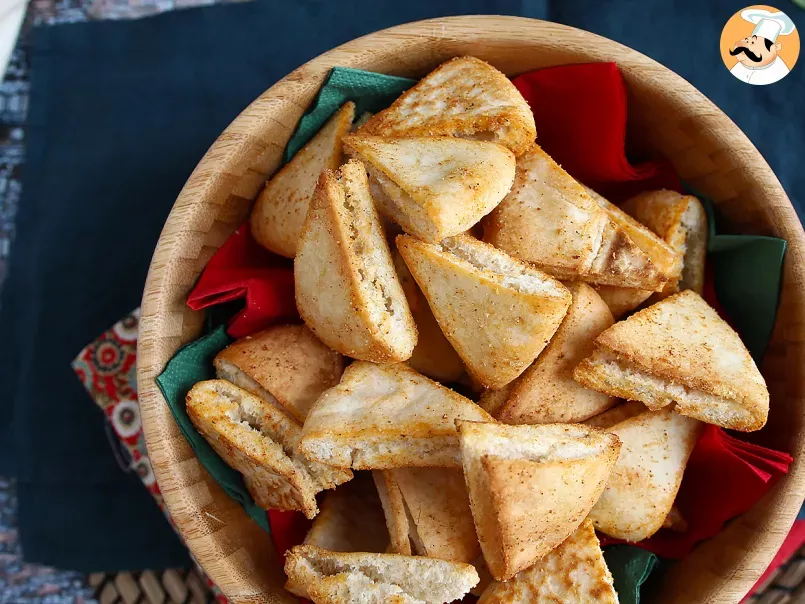 Chips de pan de pita - receta express