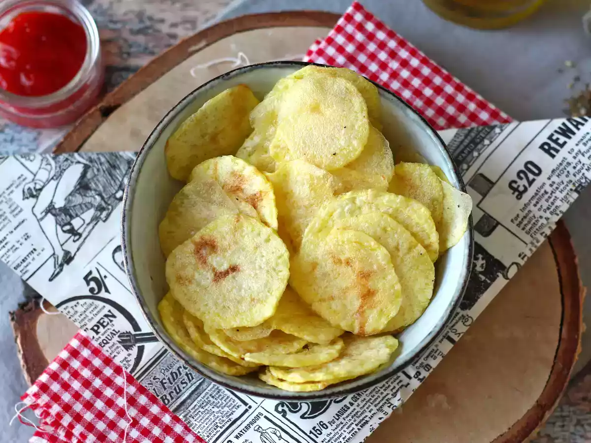 Chips de patata al microondas - foto 2