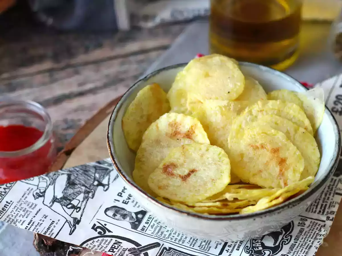 Chips de patata al microondas - foto 3