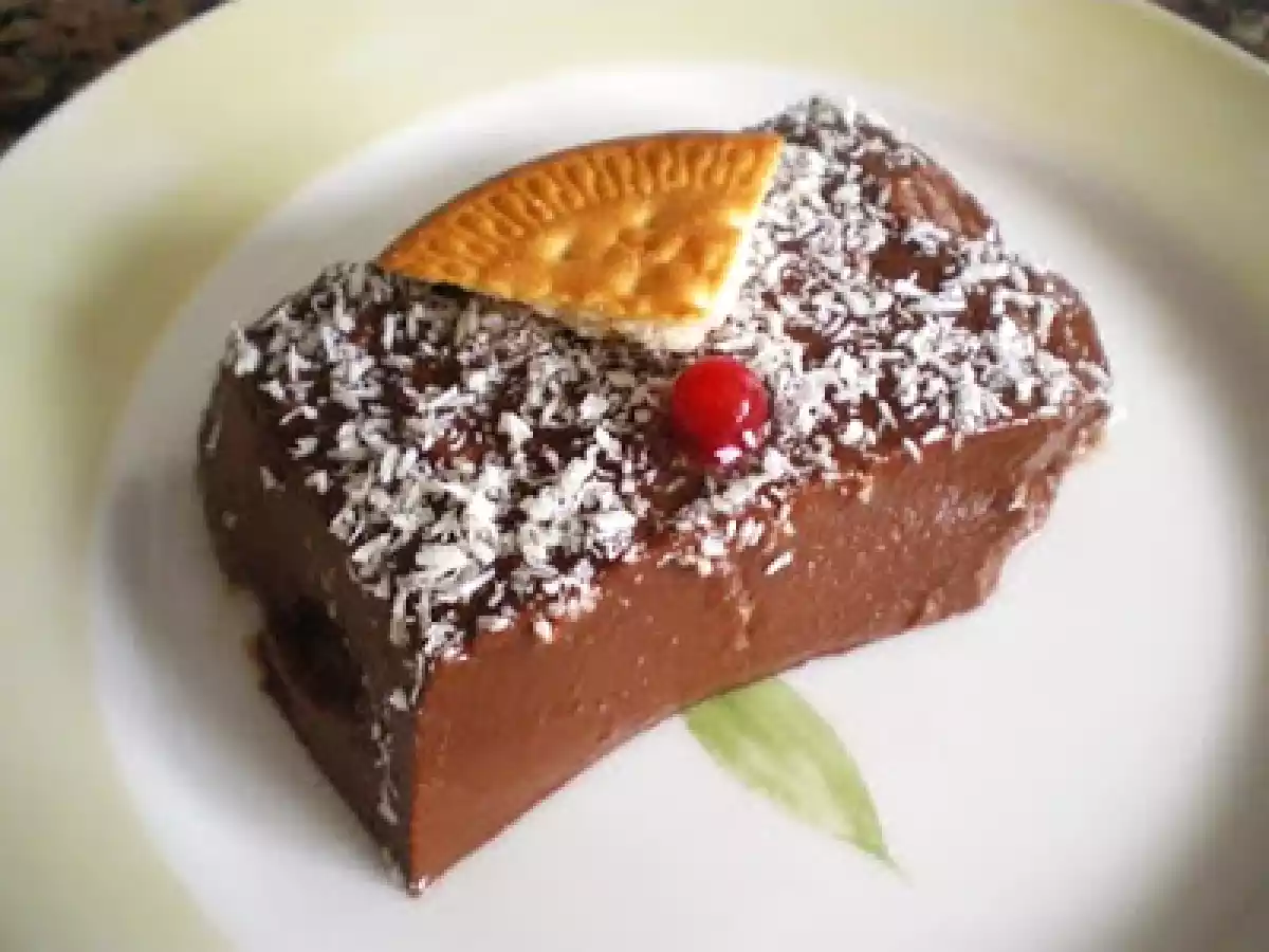 Choco-flan con galletas y coco - foto 2