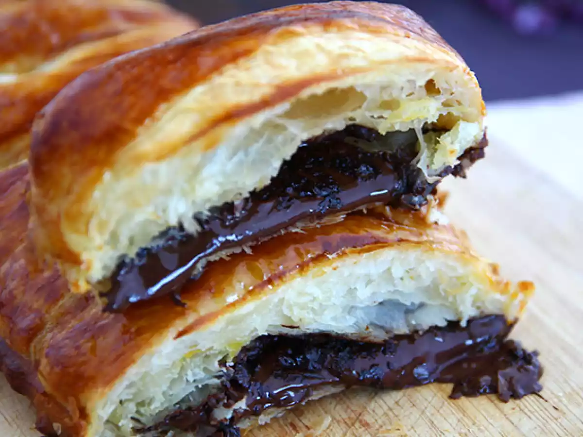 Chocolate en hojaldre trenzado - foto 3