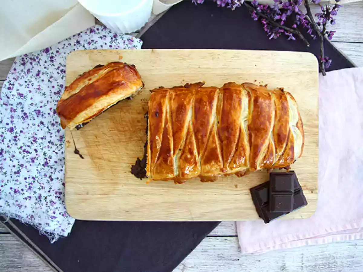 Chocolate en hojaldre trenzado - foto 4