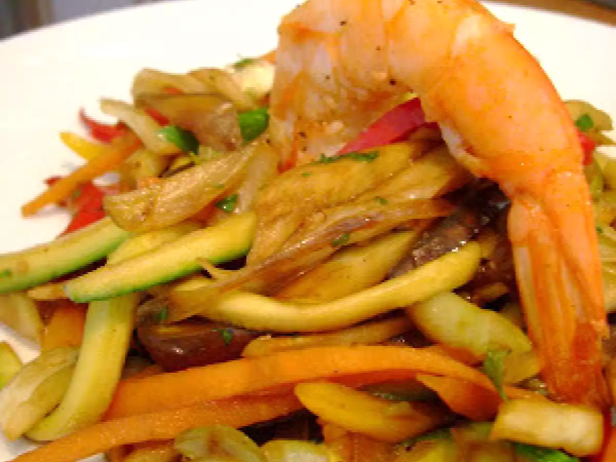 Chop Suey con Camarones.Plato Chino... Americano!