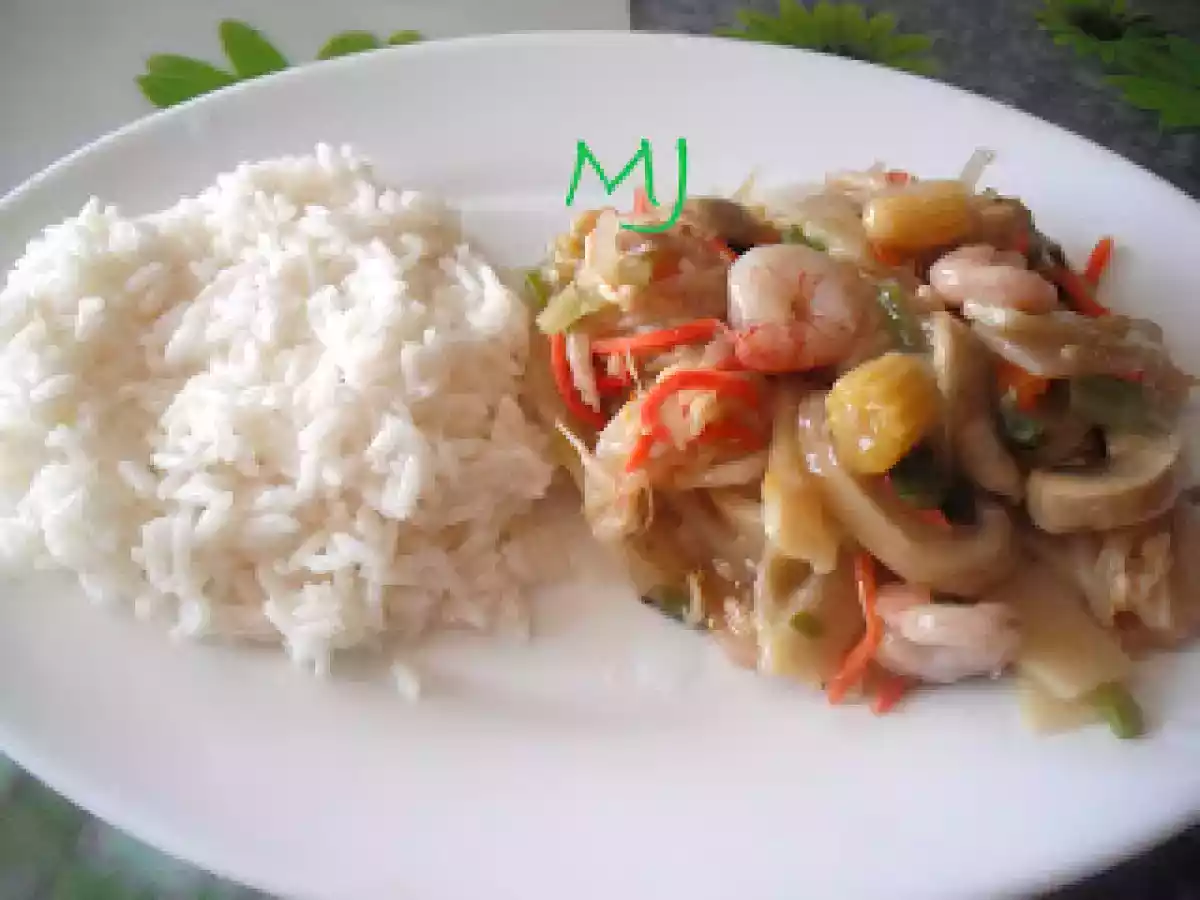 Chop suey de gamba