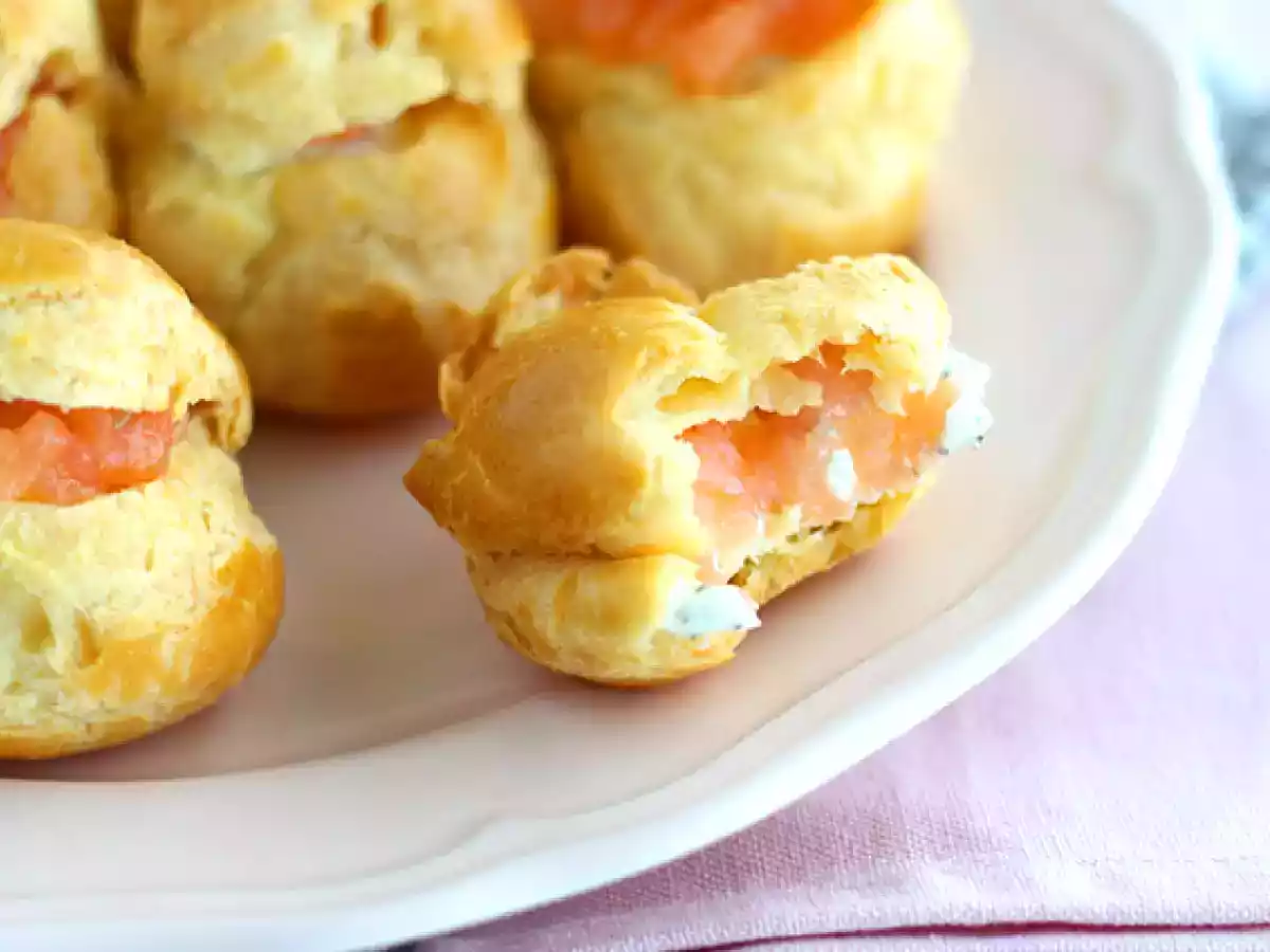 Choux con salmón y queso - foto 4