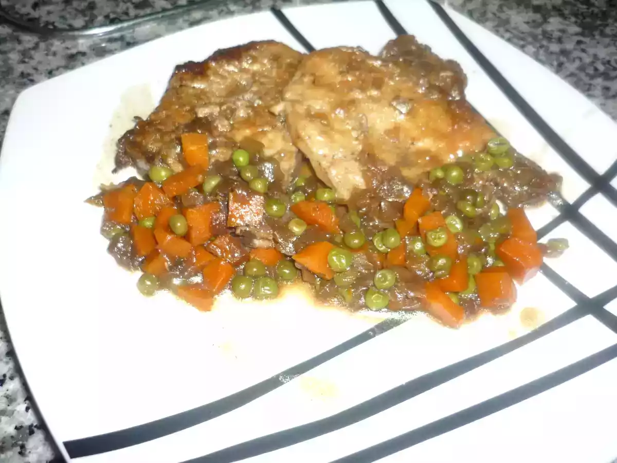 Chuletas a la Jardinera con Cerveza Negra