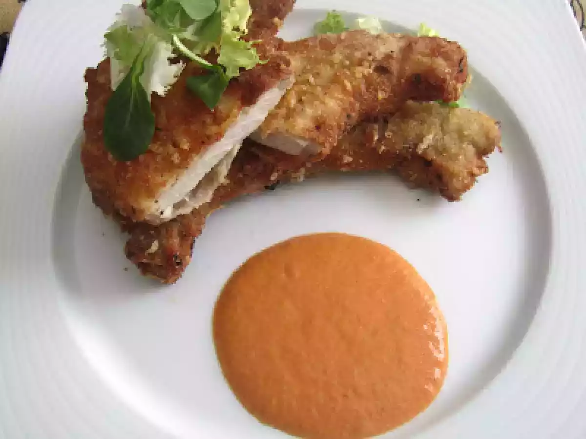 Chuletas de Cerdo rebozadas con Romesco - foto 3