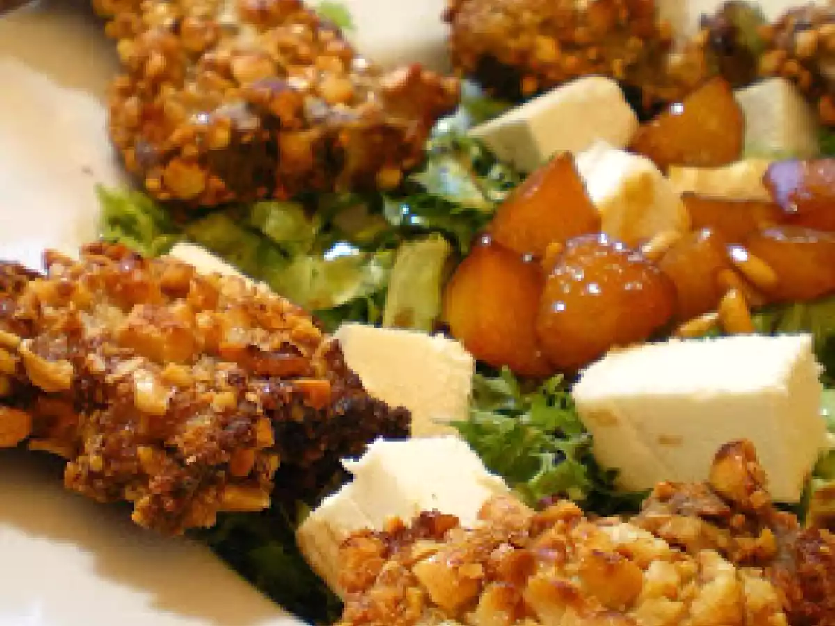 Chuletas de cordero con avellanas