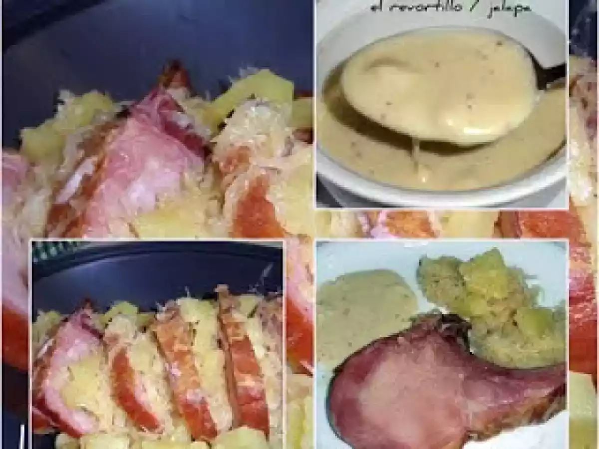 CHULETAS DE SAJONIA CON CHUCRUT Y PAPAS