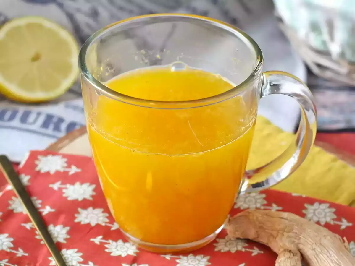 Chupito de jengibre o ginger shot casero, receta fácil, antioxidante y antiinflamatoria - foto 4