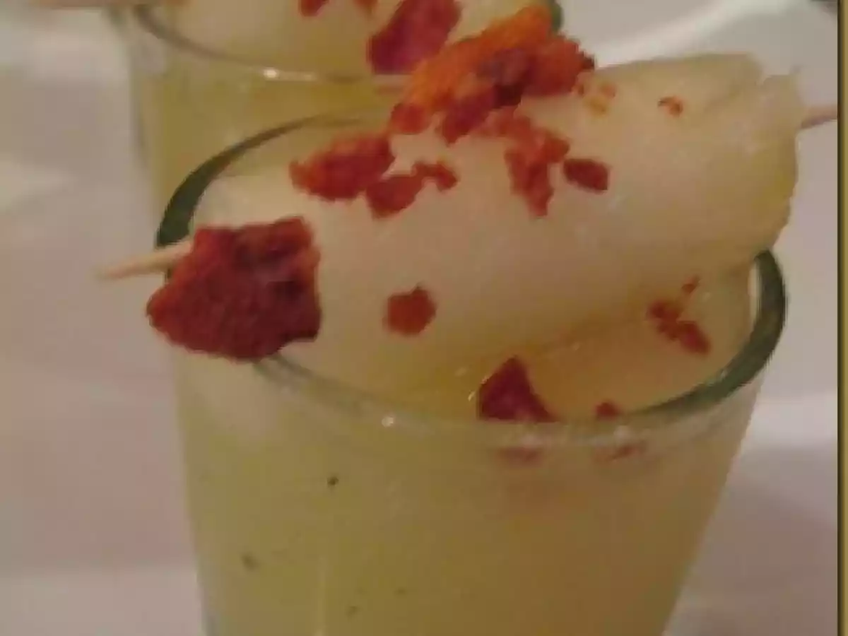 Chupito de Melón y Crujiente de Jamón