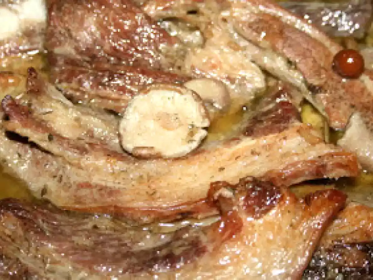 Churrasco con setas al tomillo