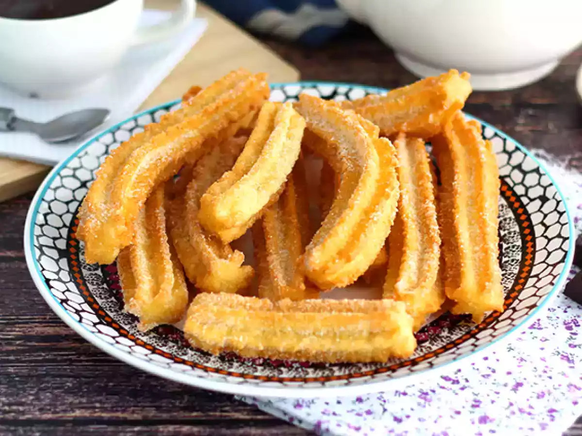 Churros crujientes y ligeros
