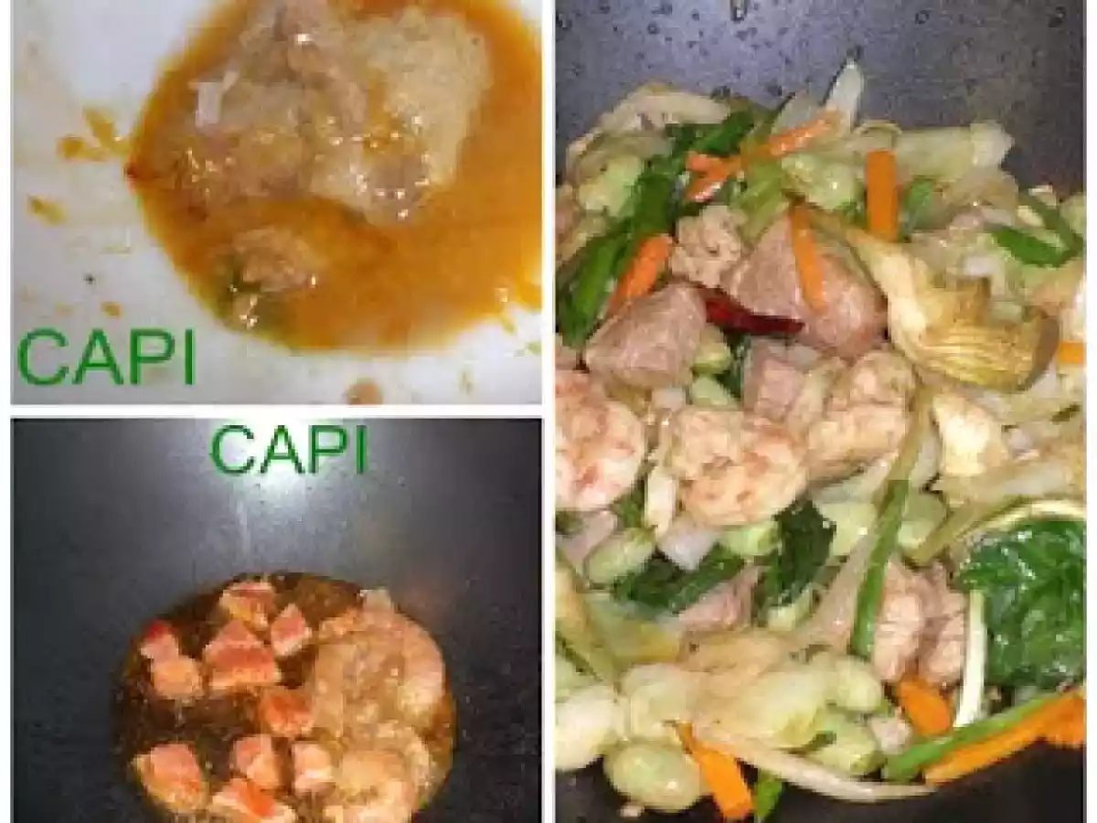 CIGALAS Y SOLOMILLO SALTEADOS CON VERDURAS AL WOK. - foto 3