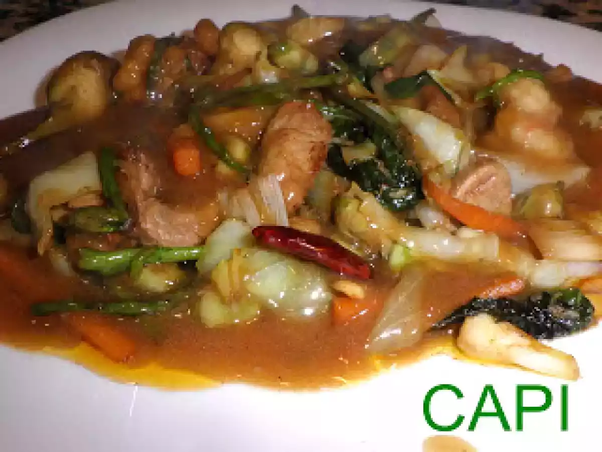 CIGALAS Y SOLOMILLO SALTEADOS CON VERDURAS AL WOK. - foto 4