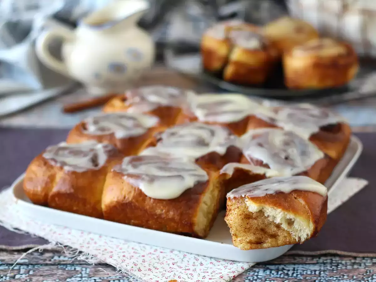 Cinnamon Rolls: deliciosos rollitos de canela con glaseado de vainilla - foto 6
