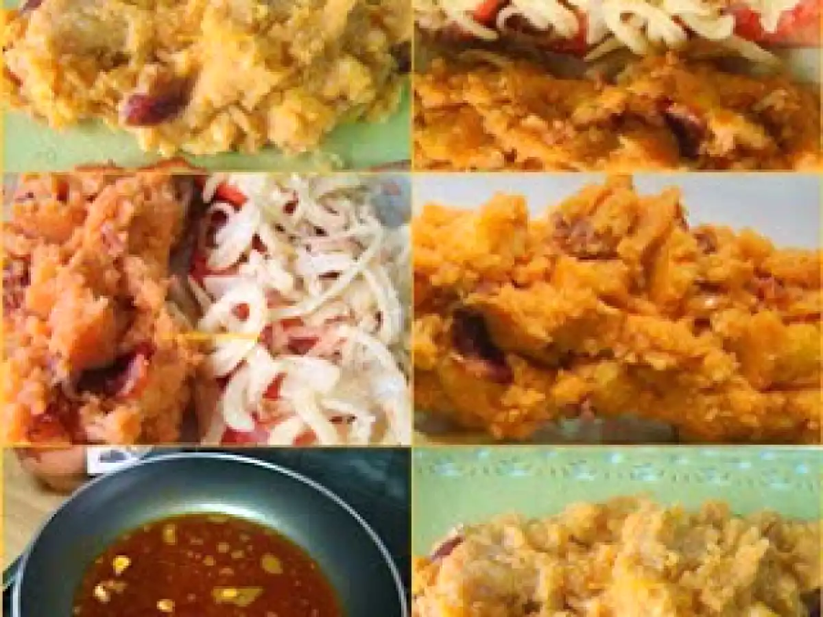 Cinta de lomo con patatas revolconas y aros de cebolla - foto 2