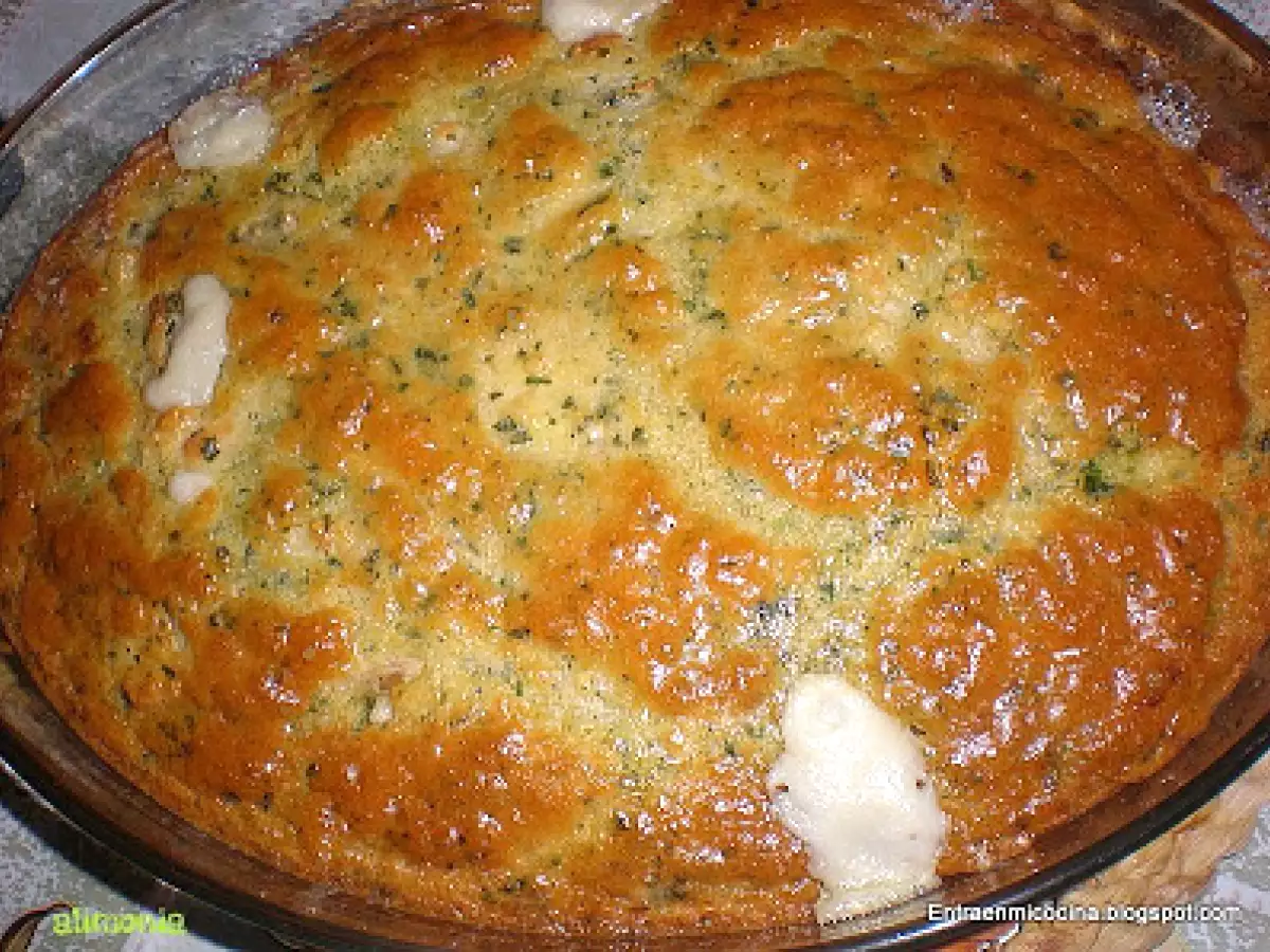 Clafouti salado de queso con nueces / Clafouti salé de fromage aux noix - foto 2