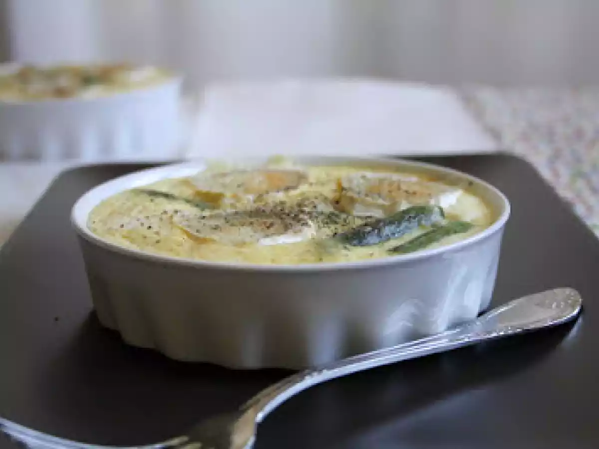 Clafoutis de espárragos y queso de cabra - foto 2