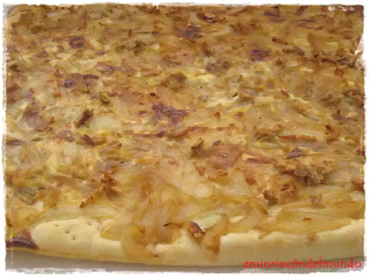 Coca de cebolla y atún - foto 3