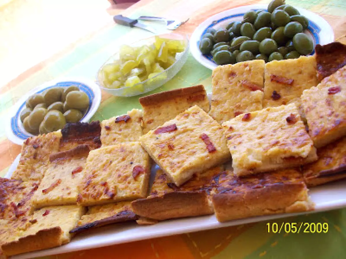 Coca de cebolla y bacon en Thermomix