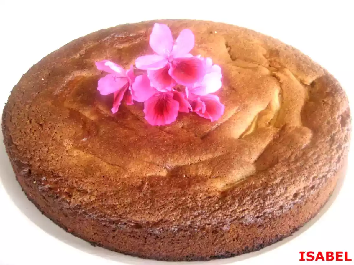 Coca de manzana y chocolate