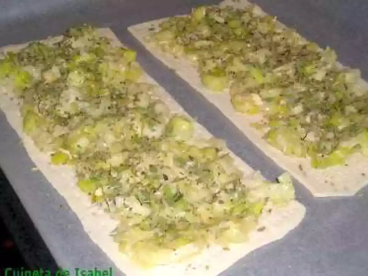 Coca de Puerros Deliciosa