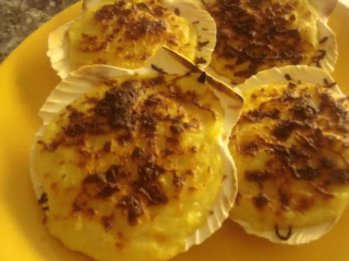 COCHAS RELLENAS DE RAPE GRATINADAS
