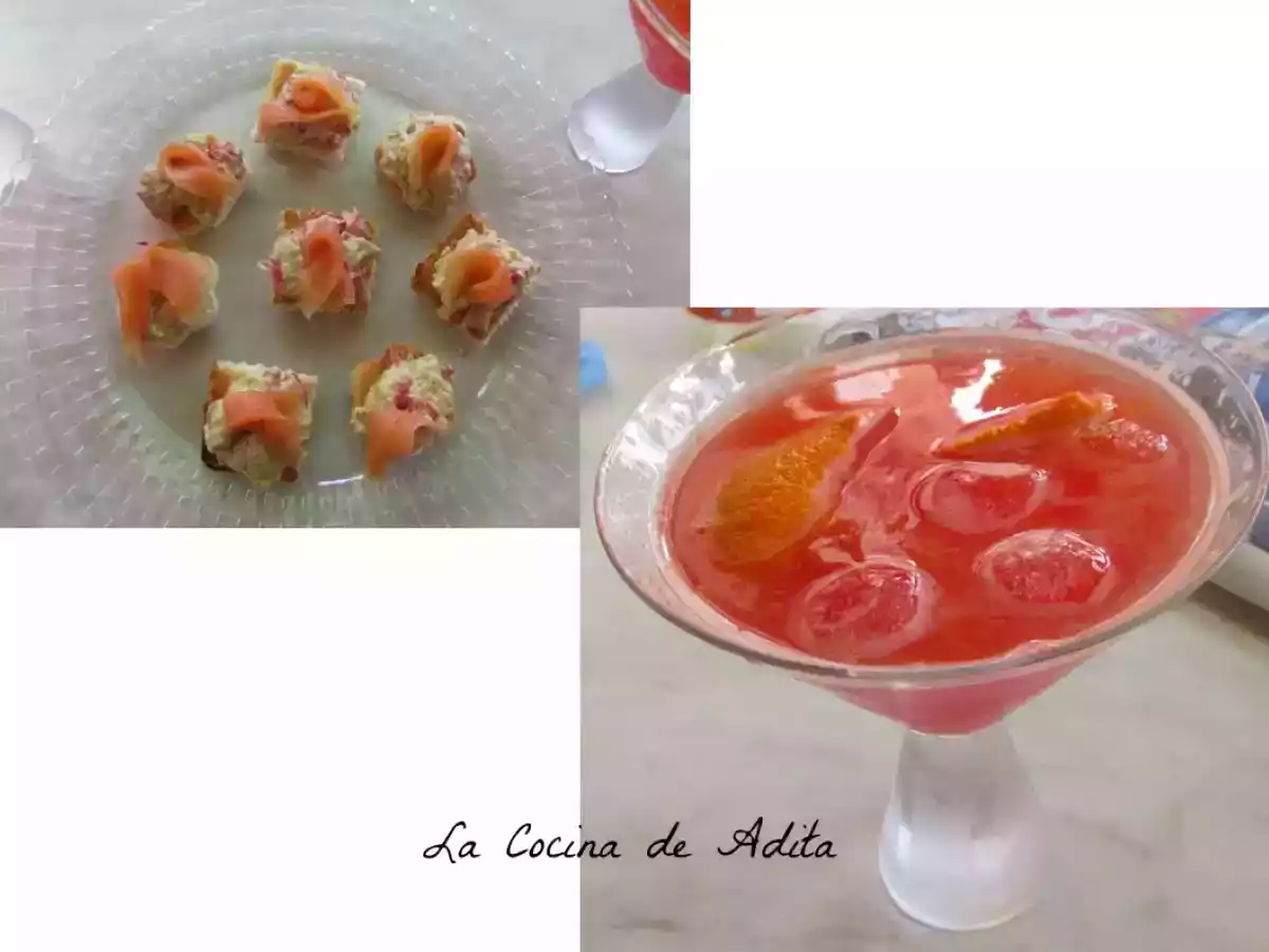 Cóctel con canapés de aguacate y bonito - foto 12