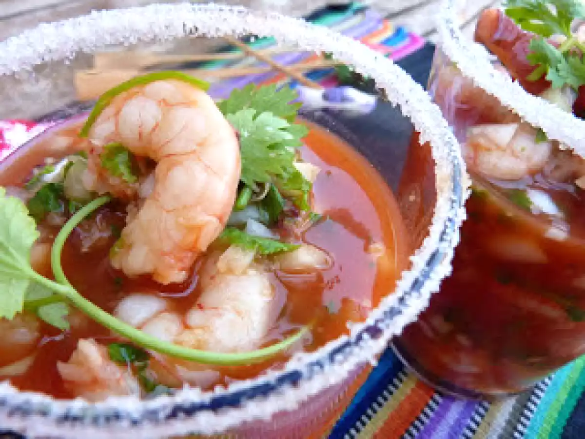 Coctel de camarón y pulpo, pensando en Veracruz.