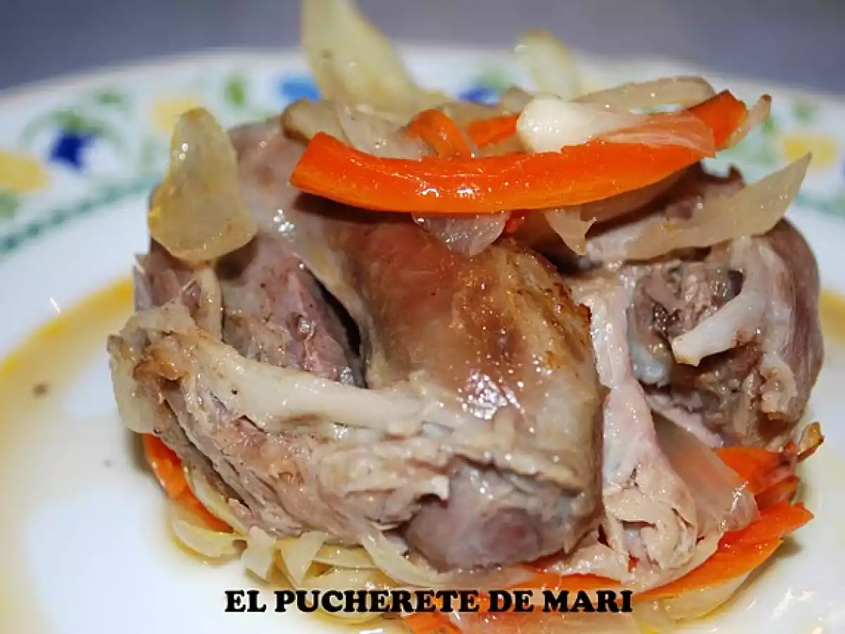 Codillo de cerdo con verduritas al dente