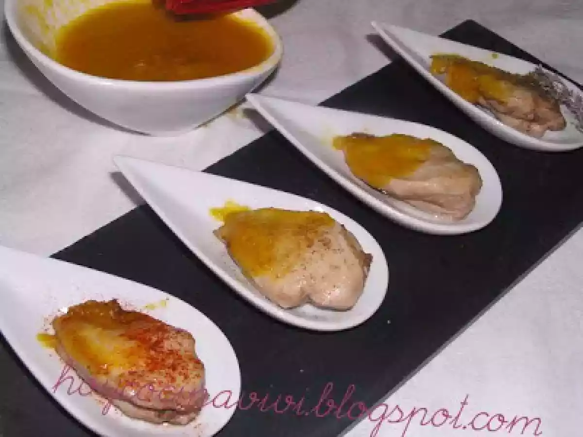 Codornices con escabeche de zanahoria. Emulando a El Bulli para Cocinando con firma