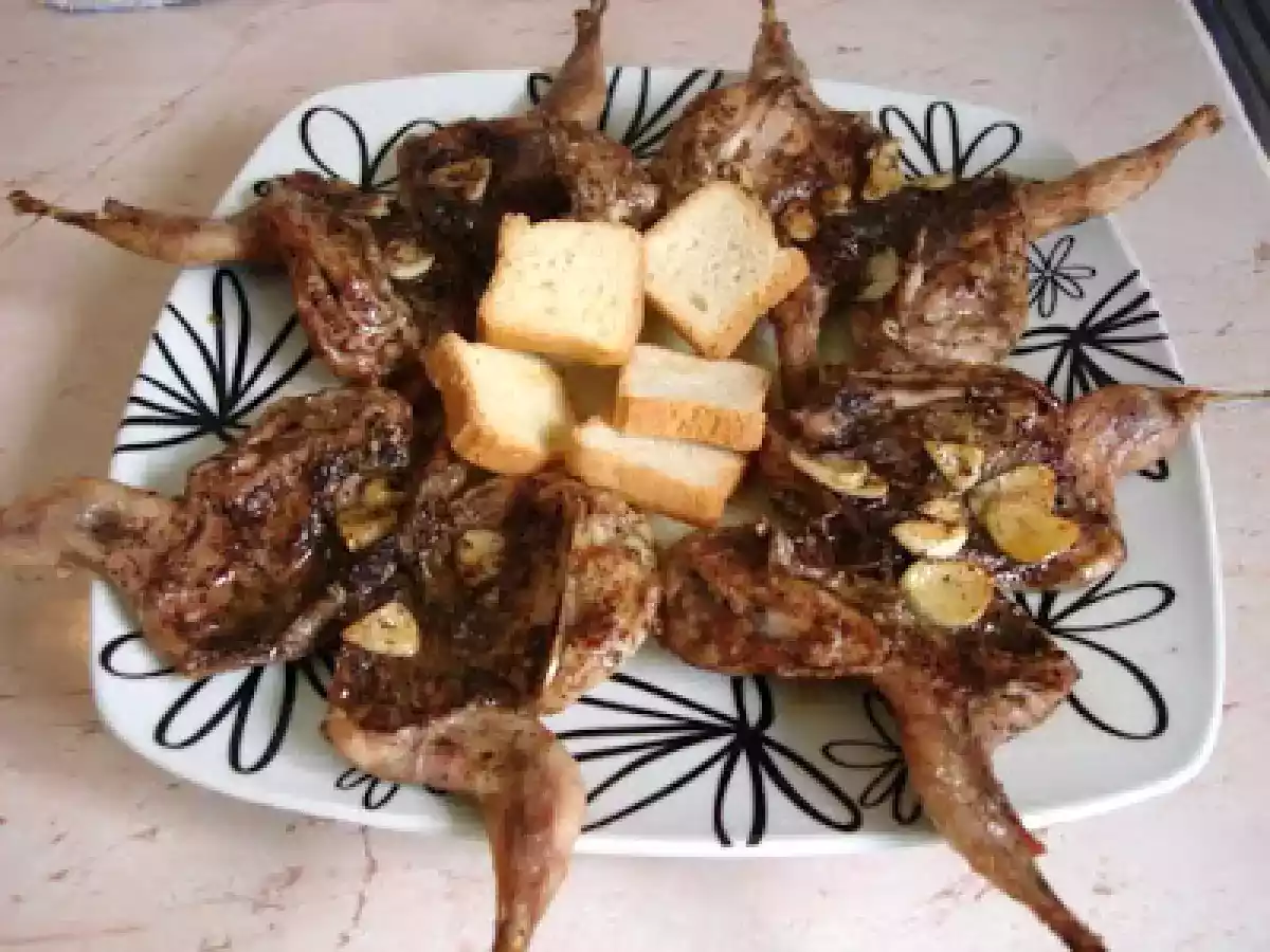 Codornices fritas con chocolate