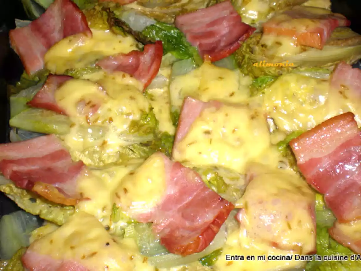 Cogollos braseados al horno / Coeurs de laitues braisées au four - foto 3