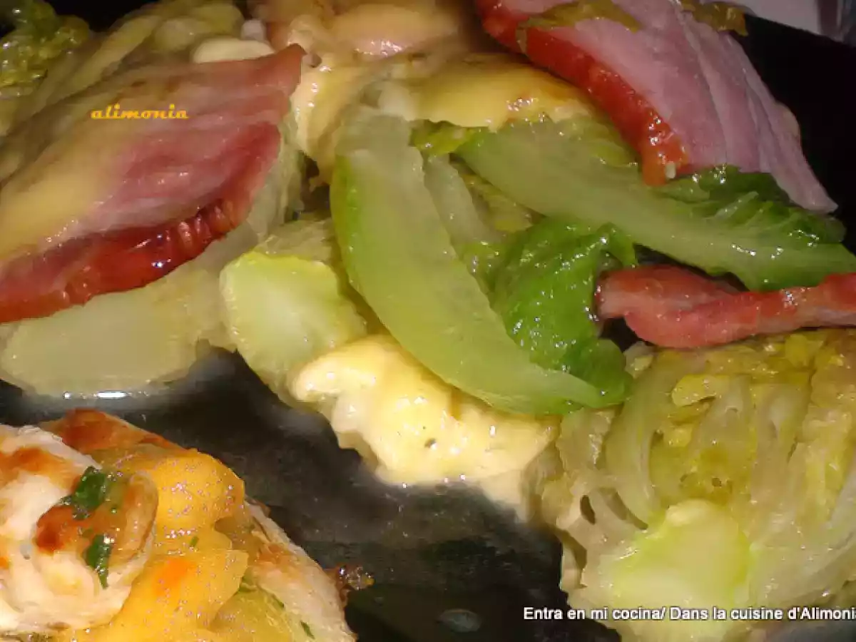 Cogollos braseados al horno / Coeurs de laitues braisées au four - foto 4