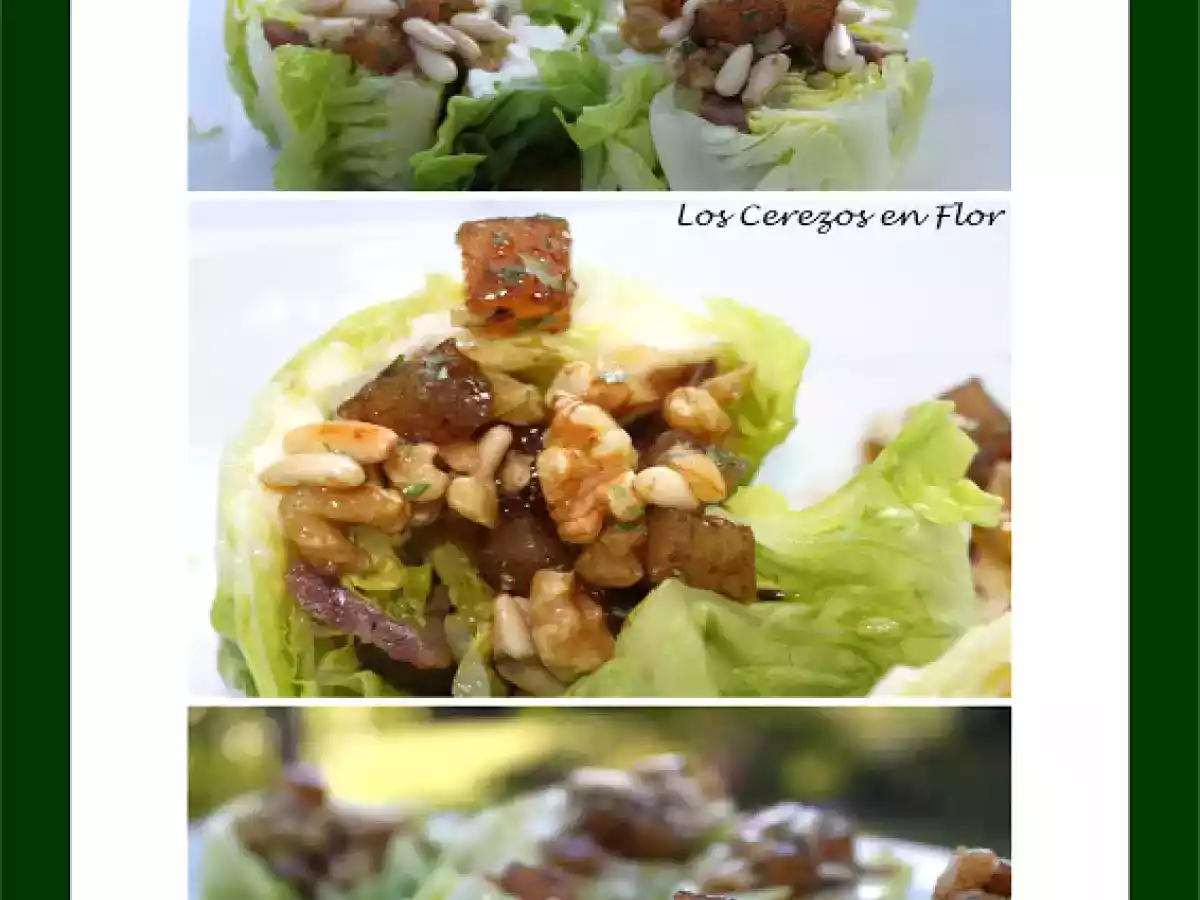 Cogollos de Tudela rellenos de Queso Brie y Anchoas - foto 2